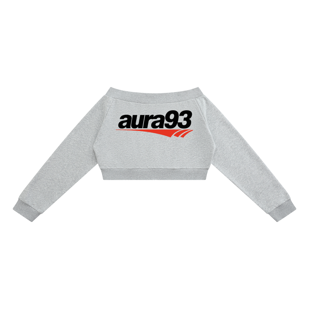 Aura93 Off-Shoulder CropZip Hoodie