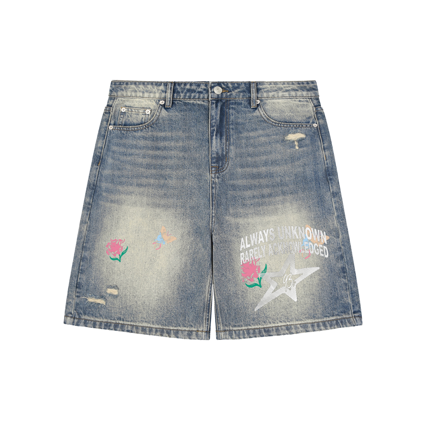 Aura Distressed  Denim Shorts